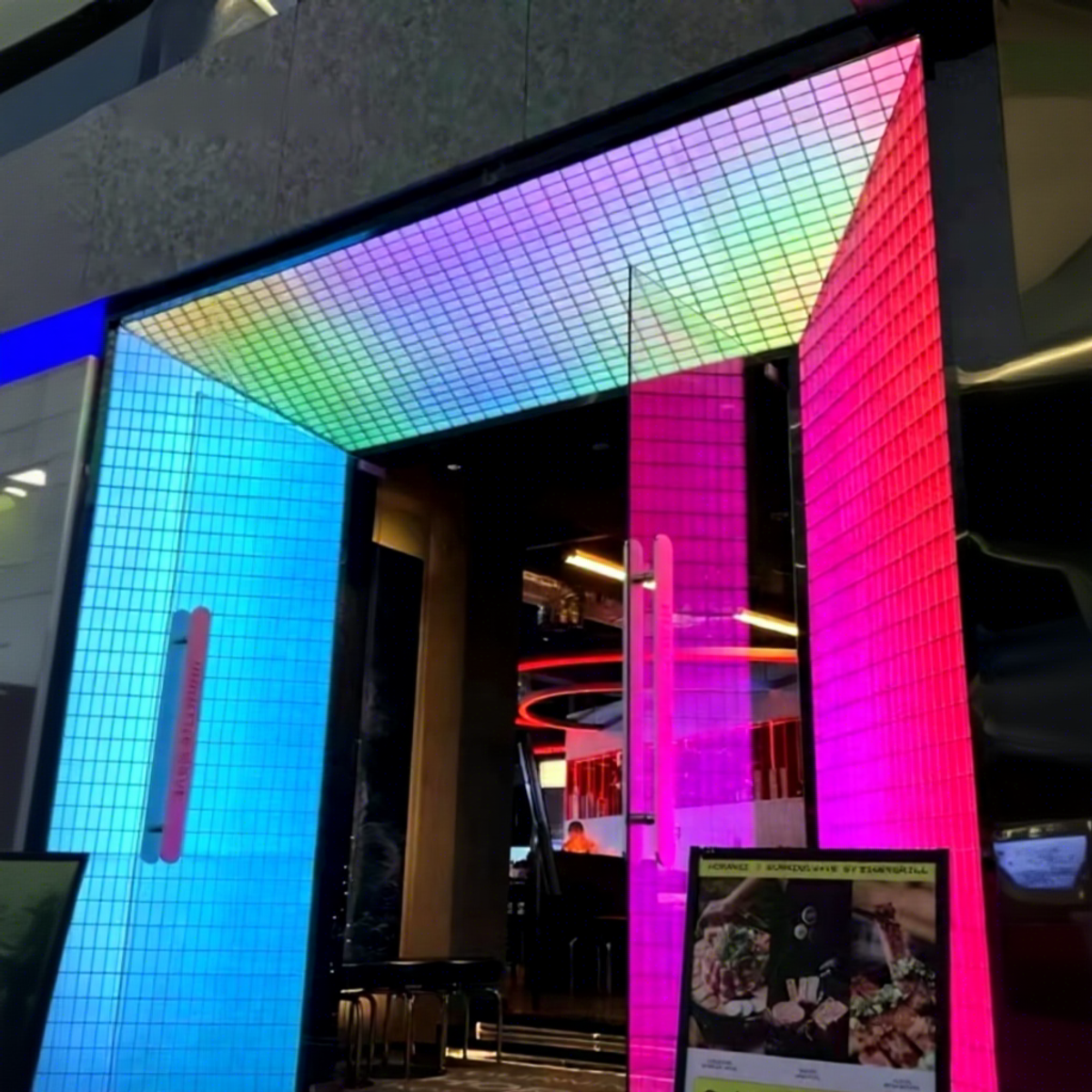 Dynamic Slide Light Box Billboard Customizable Colorful Dynamic Door Soft Film Kabu Sign for Advertising