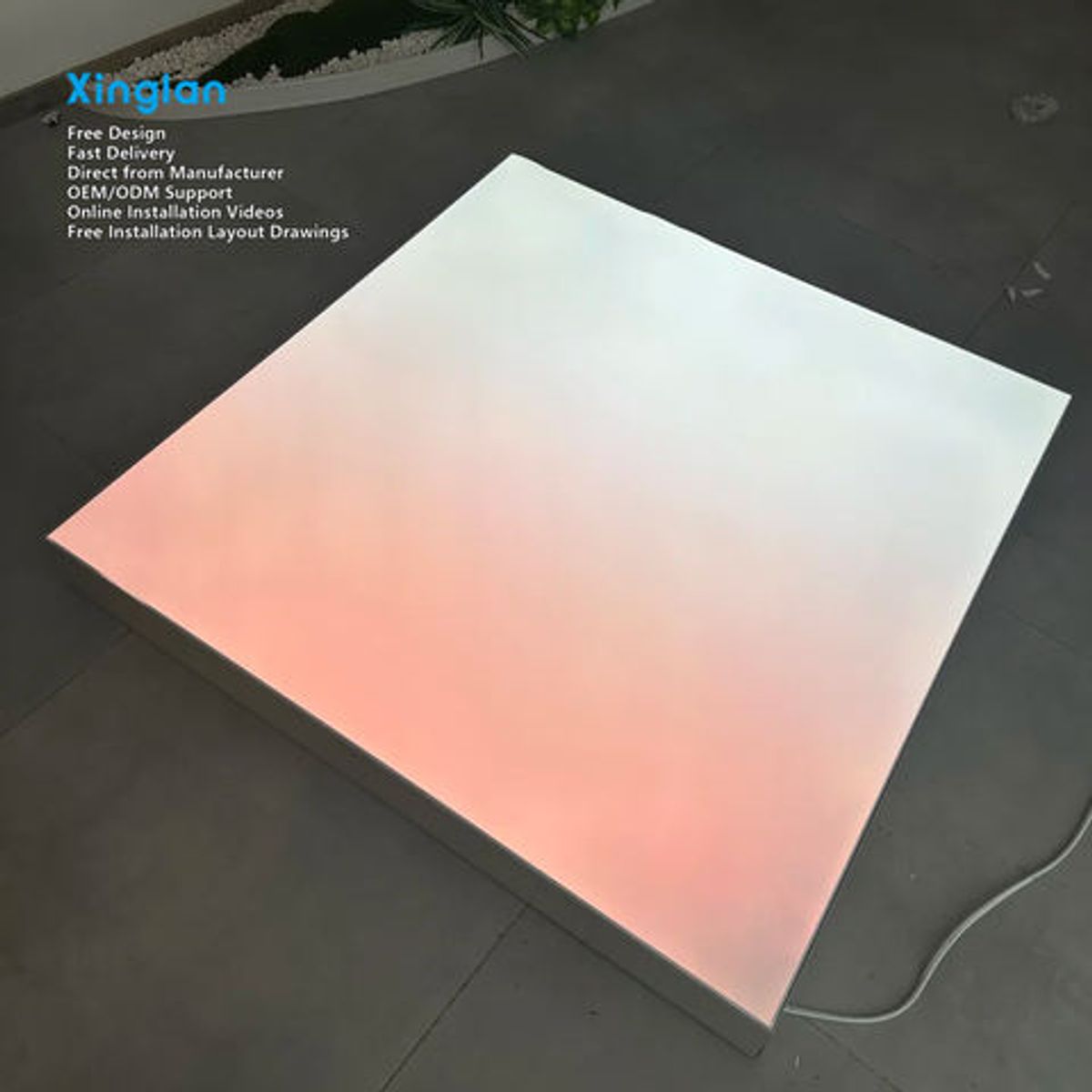 Custom Dynamic Illuminated Lightbox Signs Gradient Color Dynamic Illuminated Doorway Soft Film Canvas Lightbox Signage
