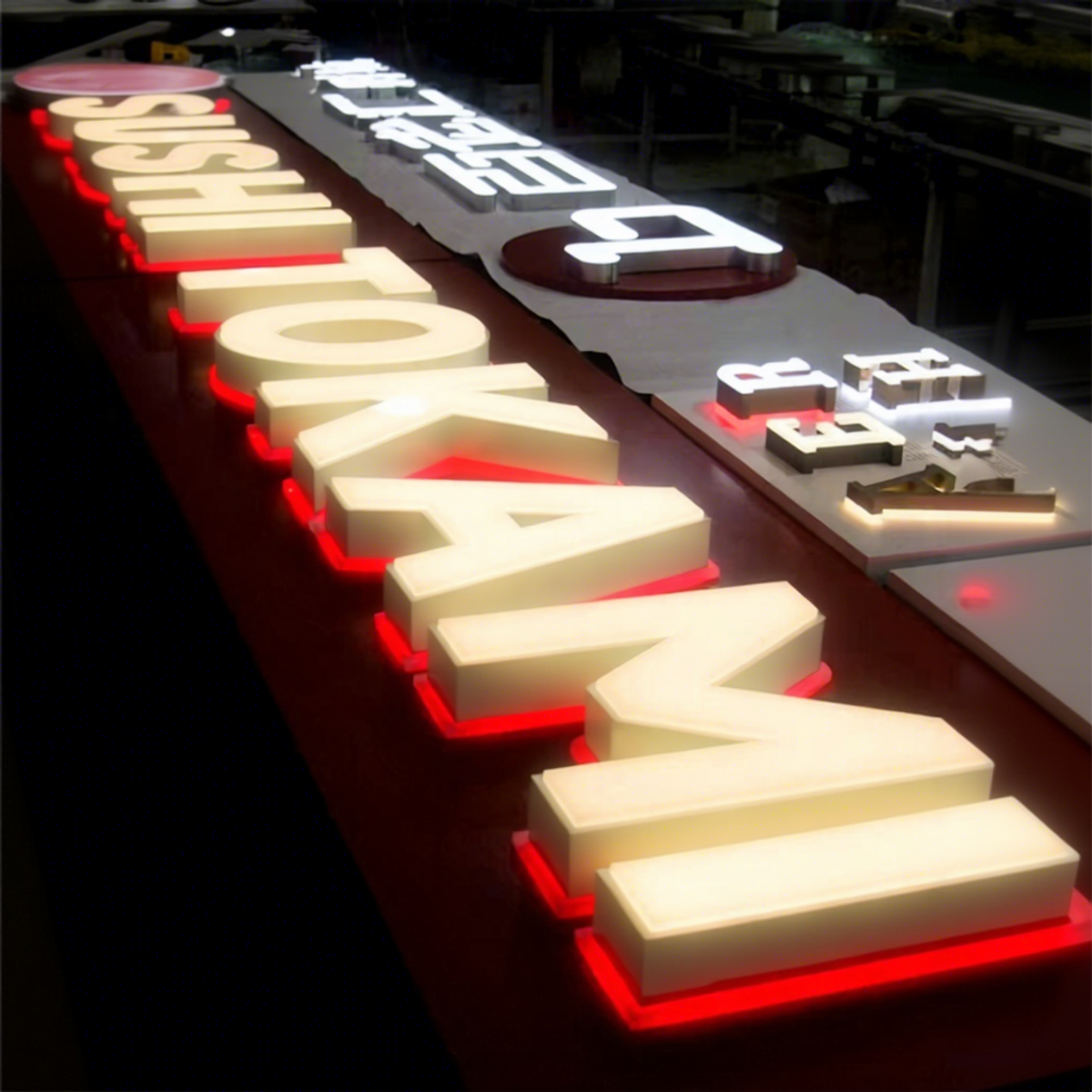 Custom 3D LED Front Lit and Backlit Channel Letter Signage for Outdoor Business Companies Electronic Sign