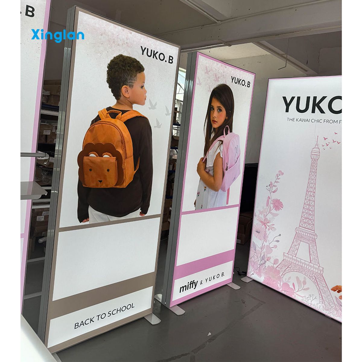 Foldable SEG LED Lightbox Portable Aluminum Frame Trade Show Display Backdrop Wall Custom Size