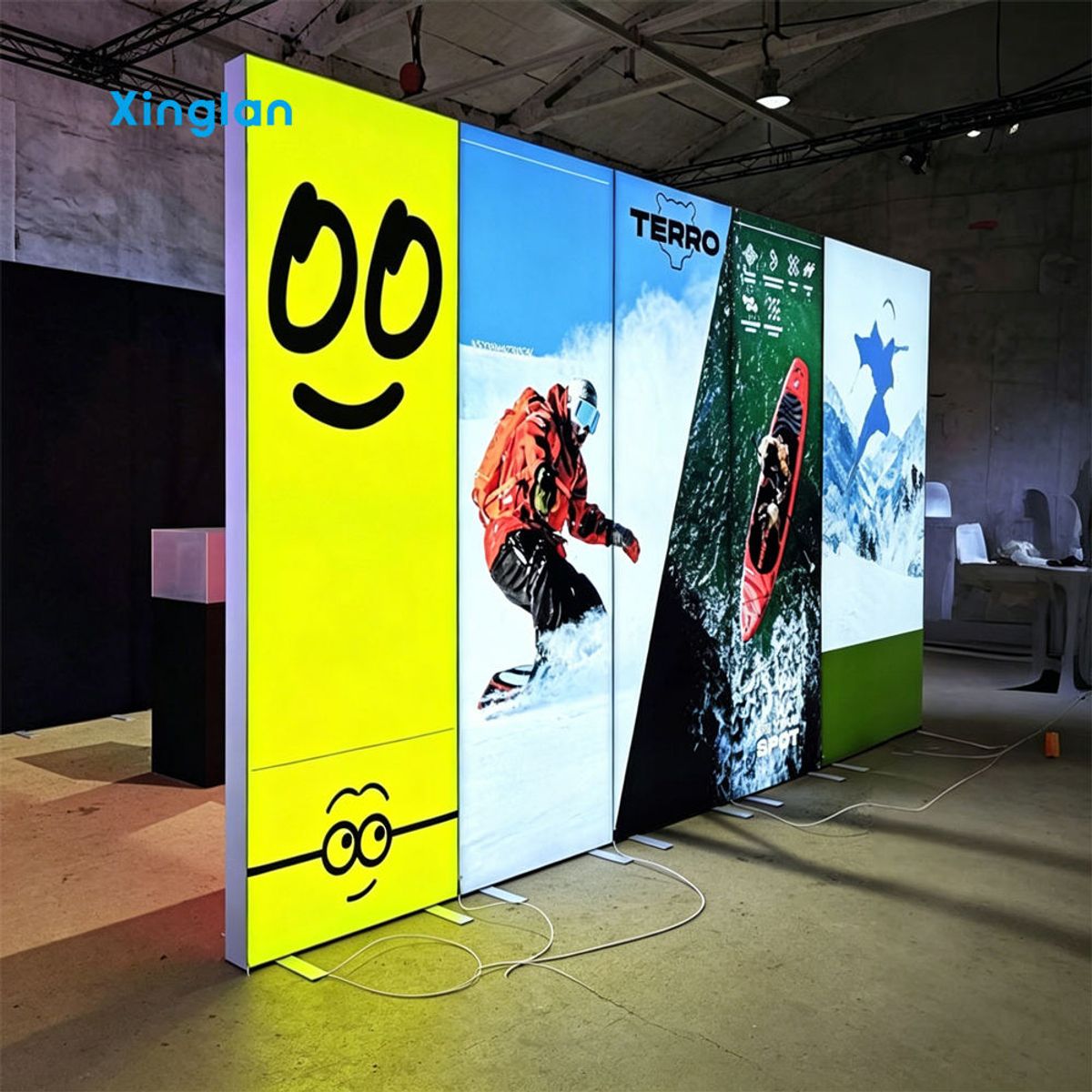 Custom SEG LED Light Box, Aluminum Frame Backlit Fabric Display for Shop Mall Exhibition Advertising