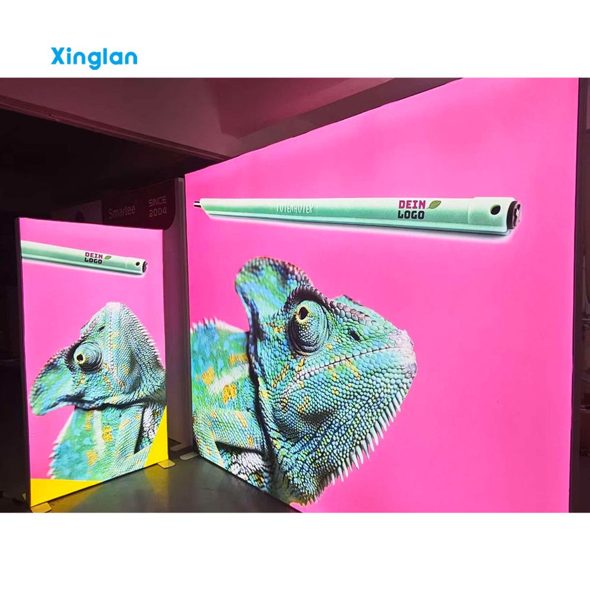Frameless Tension Fabric LED Lightbox Pop up Exhibition Booth Backlit Wall for Event Trade Show Display