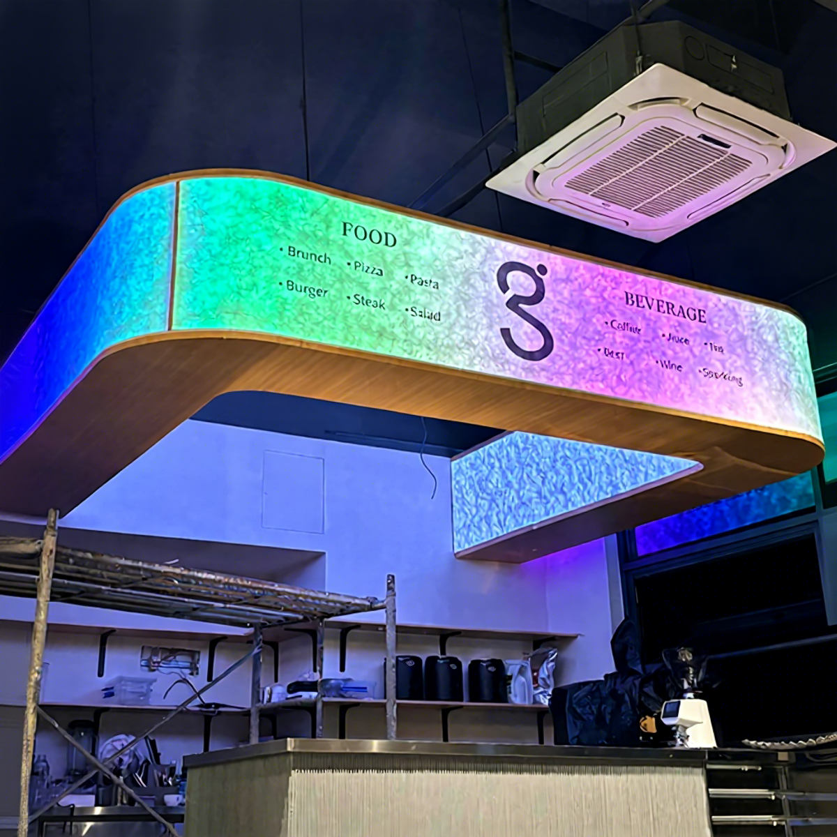 Dynamic Slide Light Box Billboard Colorful Customizable Gradual Color Change Soft Film Kabu Sign for Outdoor Use