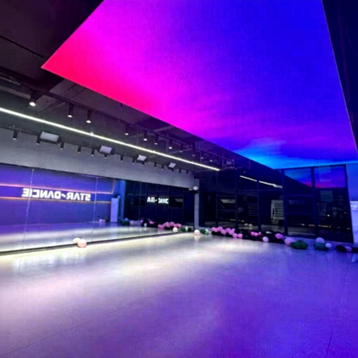 Modern Ultra-Thin Wall-MountedRGB Light Box Slide Light Bar Gradual Colorful Change for Internet Celebrity Dance Studio
