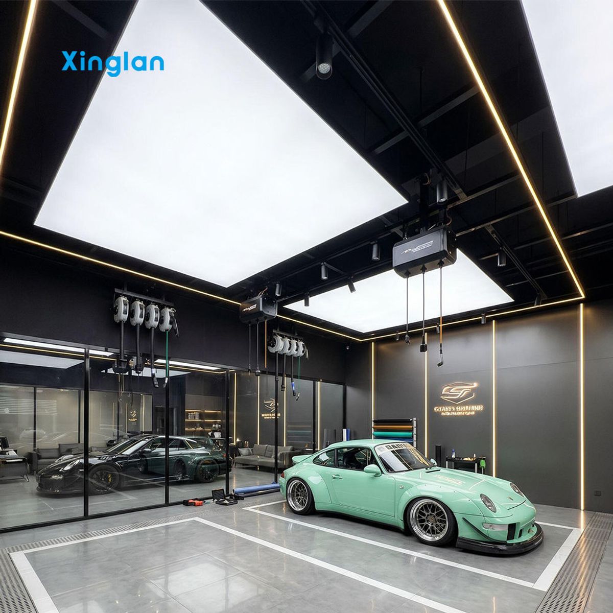 Soft Film LED Workstation Lighting Light Box Suitable for Car 4S Shop Beauty Repair Film Workshop Aluminum Frame Lightbox