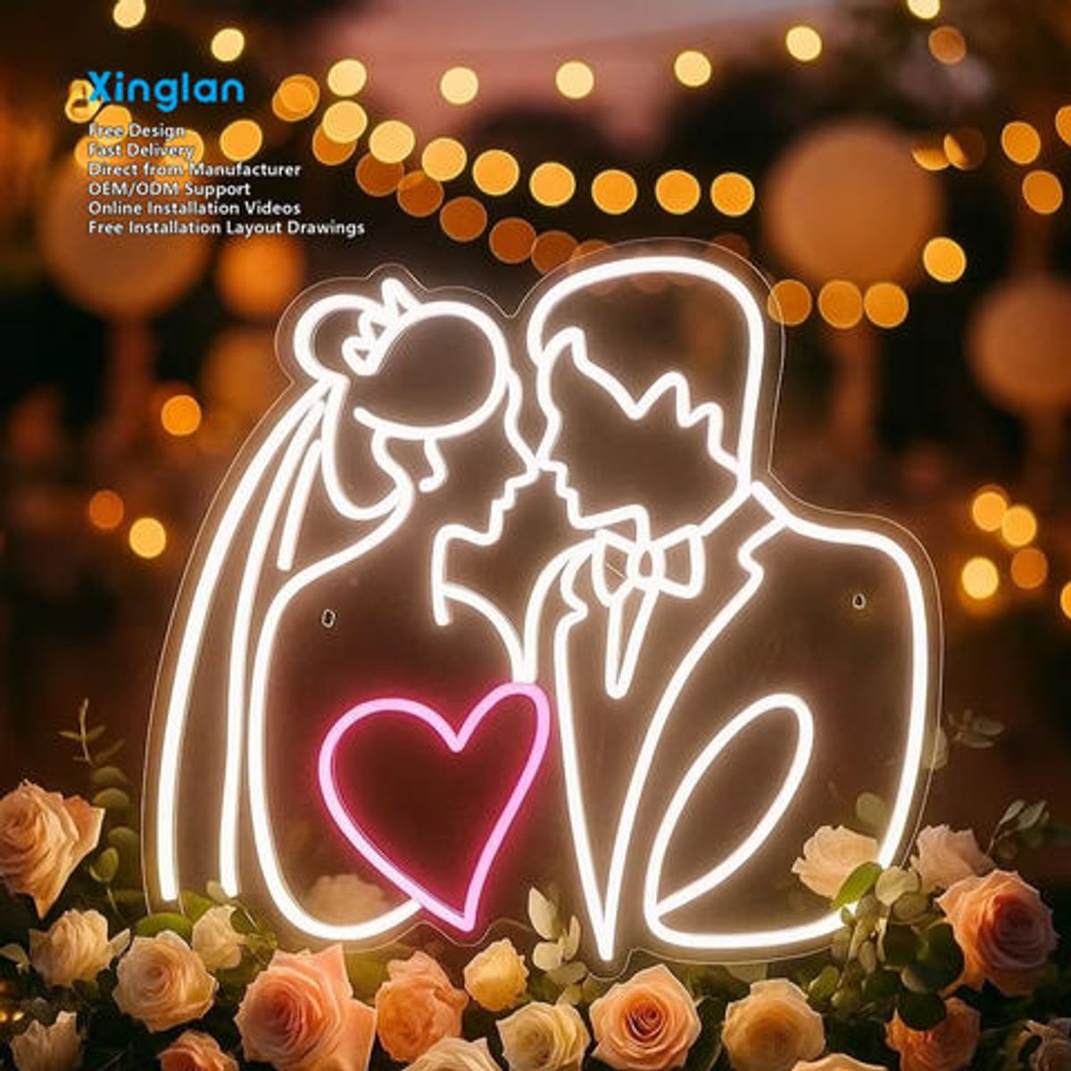 Custom Letter LED Neon Light for Wedding Birthday Festival Party Decor Decor Custom LED Neon Sign