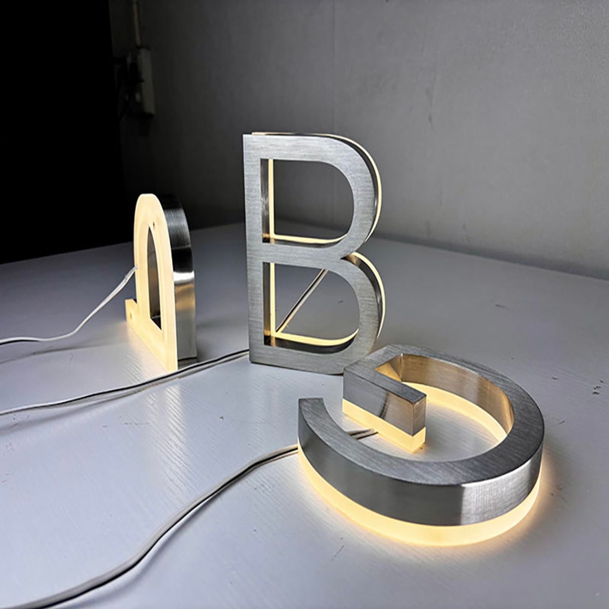 Custom 3D LED Illuminated Letter Sign with Backlit Acrylic Logo