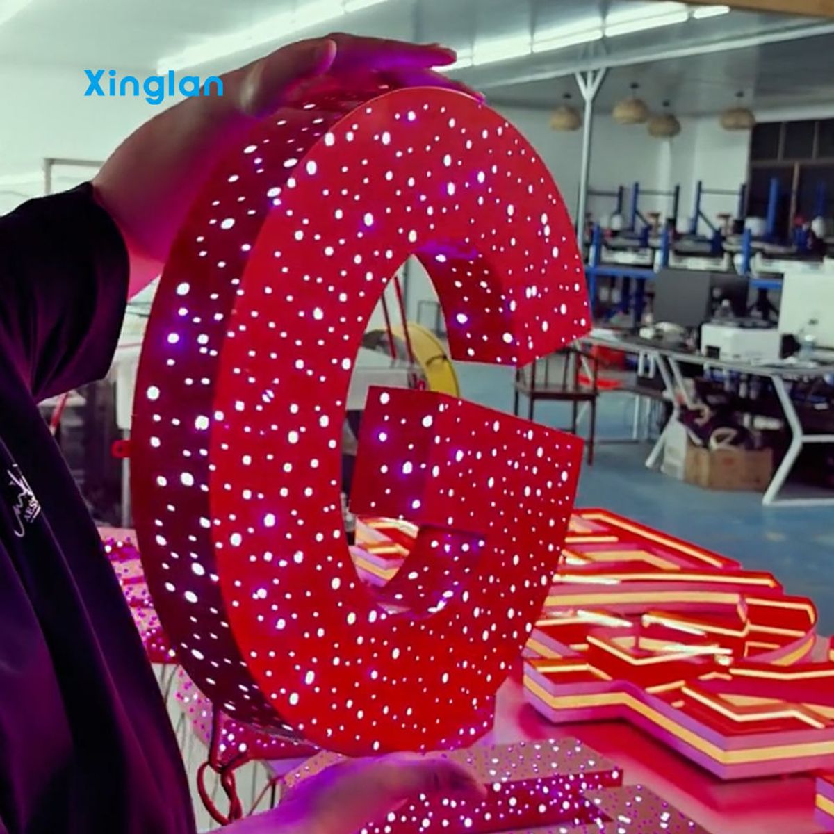Starlight LED Illuminated Letter Signs, Custom 3D Weatherproof Starry Backlit Metal Letters for Commercial Exterior Signage