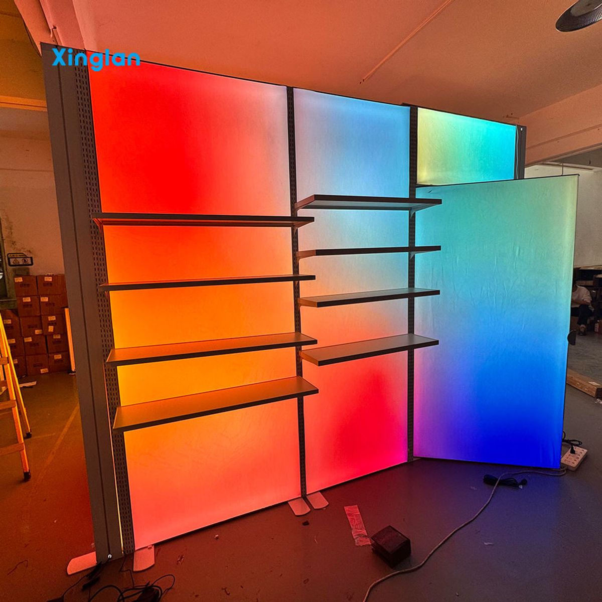 Foldable SEG LED Lightbox Portable Aluminum Frame Trade Show Display Backdrop Wall Custom Size Advertising Light Box