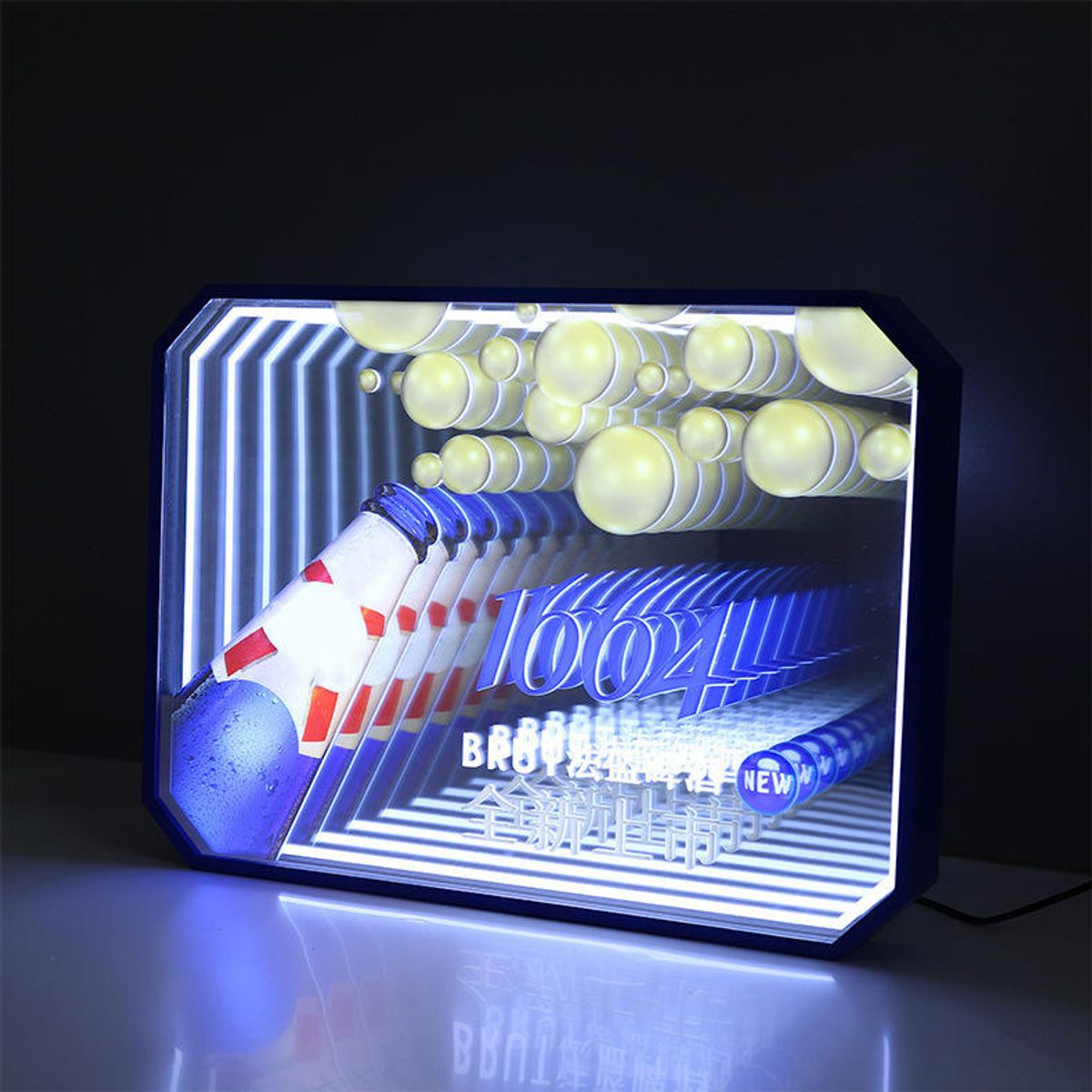 Waterproof RGB LED Infinity Abyss Mirror Wall Light 3D Tunnel Mirror for Club Stage Commercial Decoration