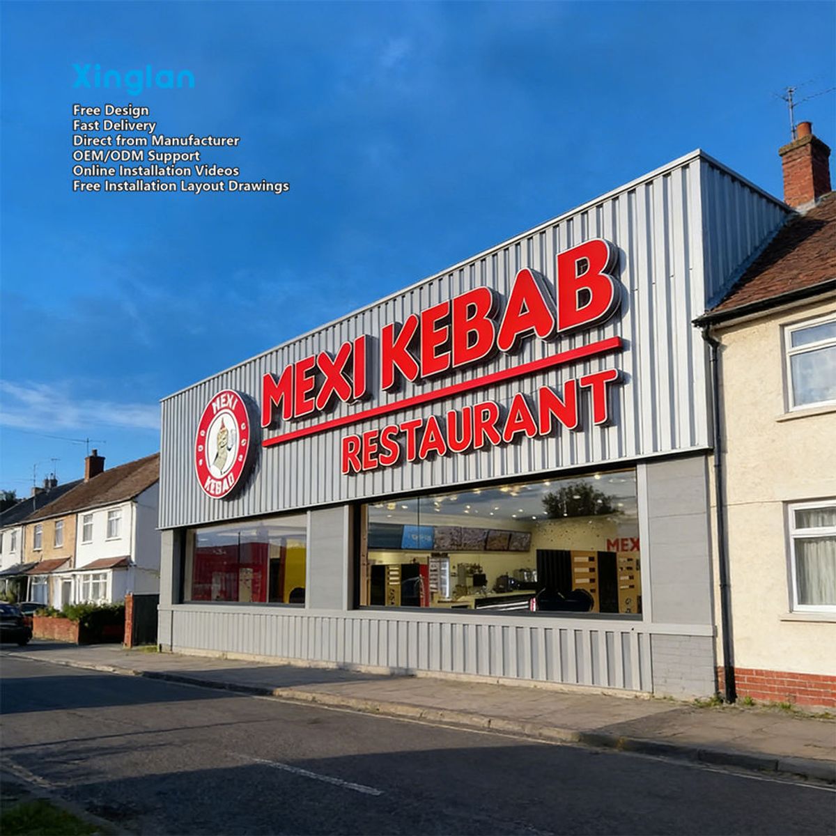 Custom Frontlit LED Channel Letters Flat Acrylic Signage for Store Shop Company Logo Outdoor Waterproof Advertising LightLetters