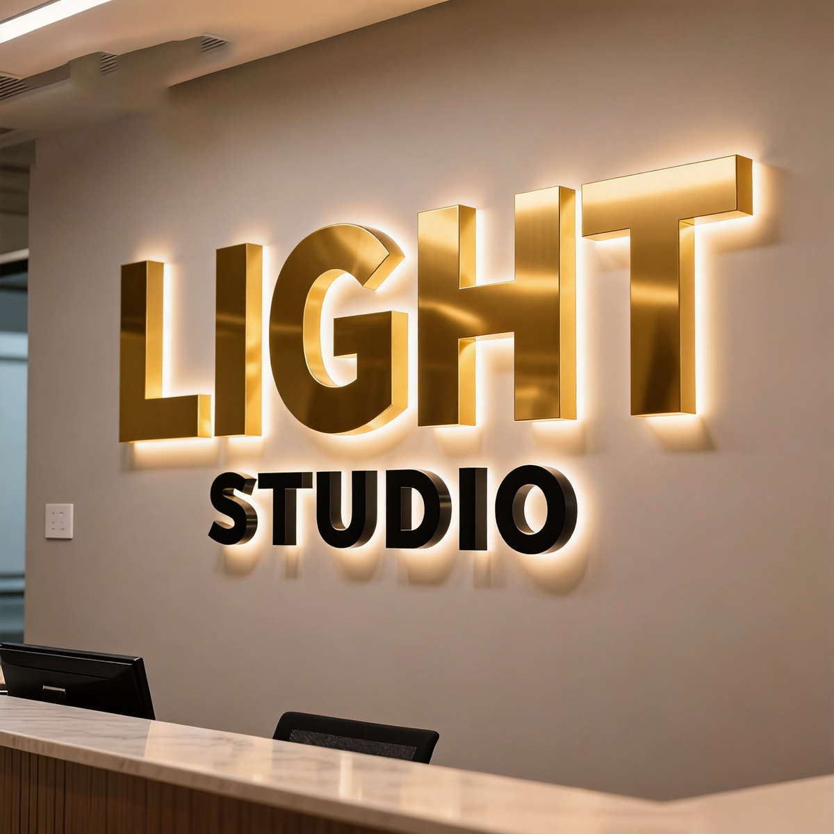 LED Signs 3D Letter Signs Laser-Cut Metal Stainless Steel Printer Plates Wholesale Acrylic Signs