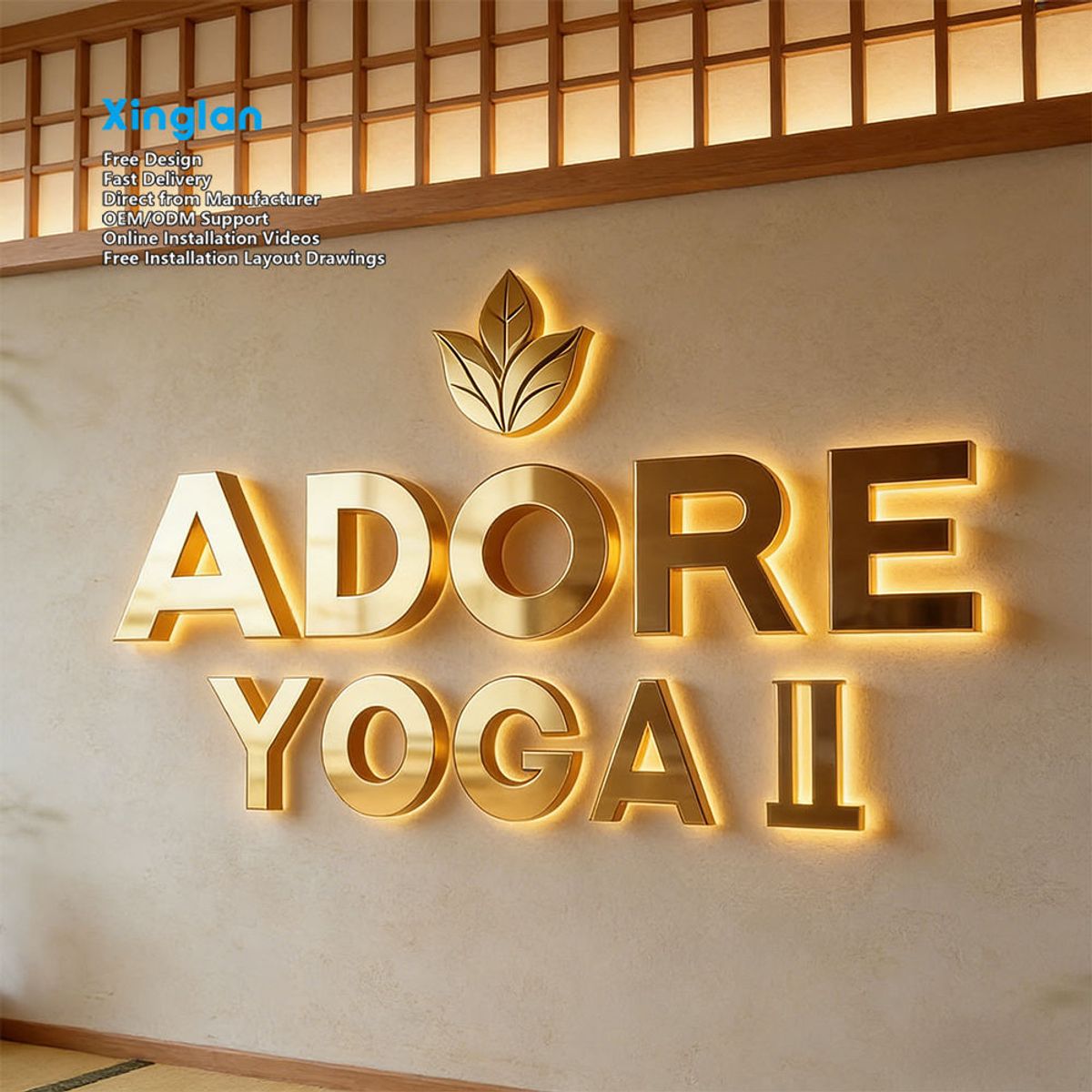 Outdoor LED Backlit Metal Letters Custom Acrylic Backlight Signage for Store Brand Logo