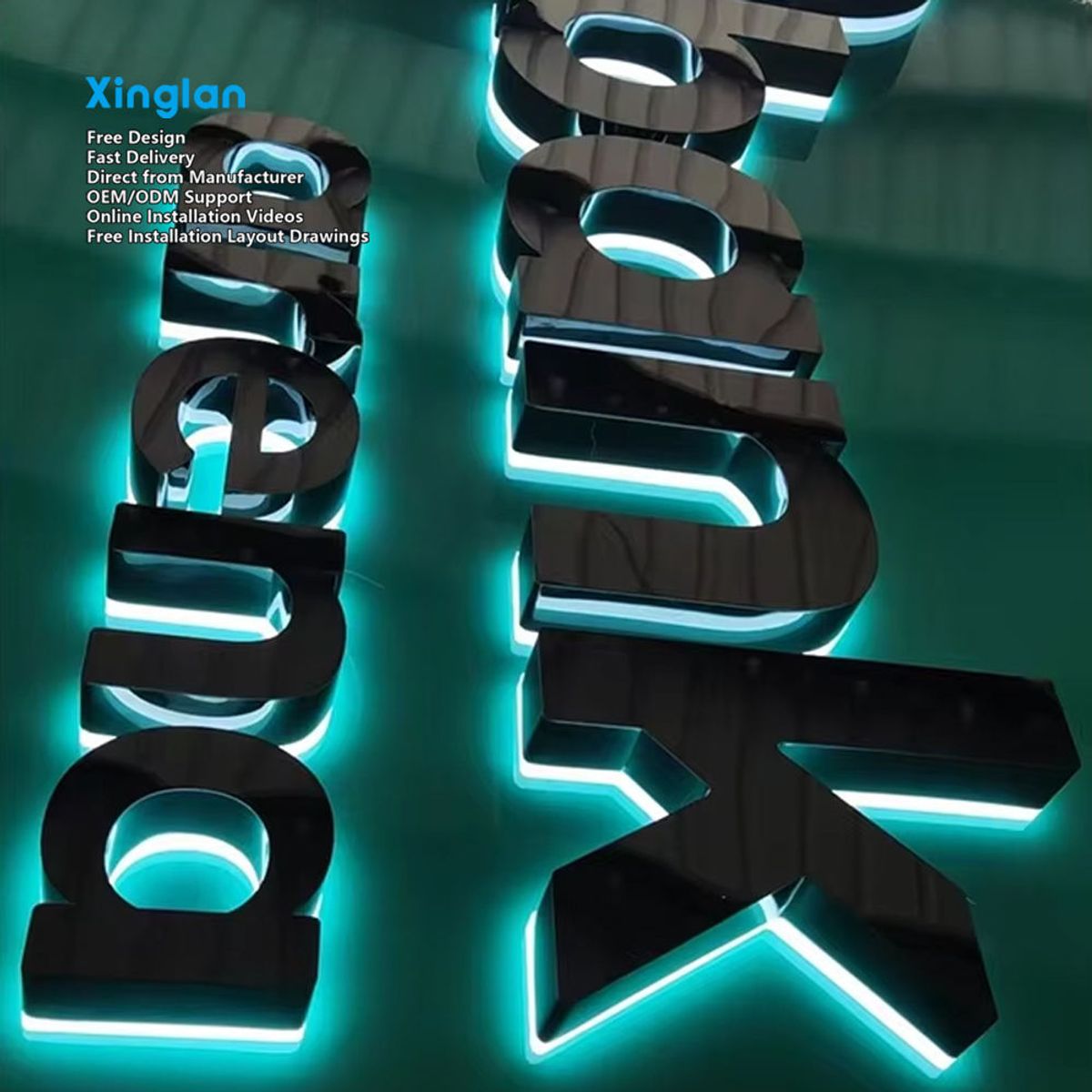 3d Letter Sign Tka Custom 3d Backlit Light up Led Letter Sign Business Led Sign Board Led-illuminated Manufacturer