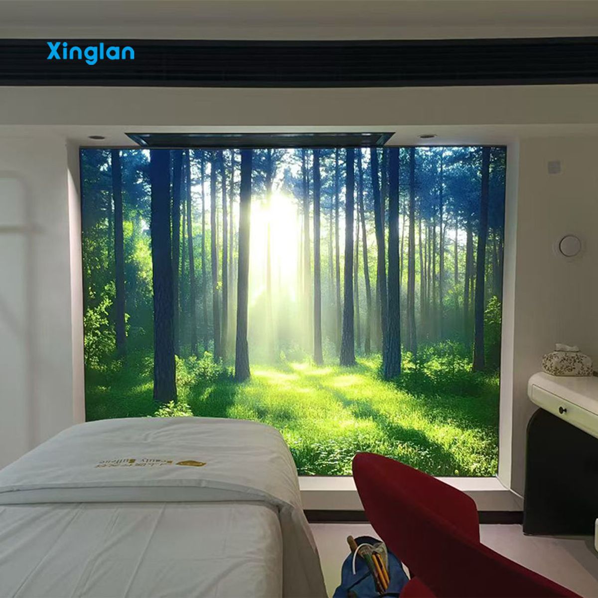 Fabric Light Boxes, LED Light Boxes, Light Box Displays, Green Vegetation UV Printing, Vibrant Colors, Easy Installation