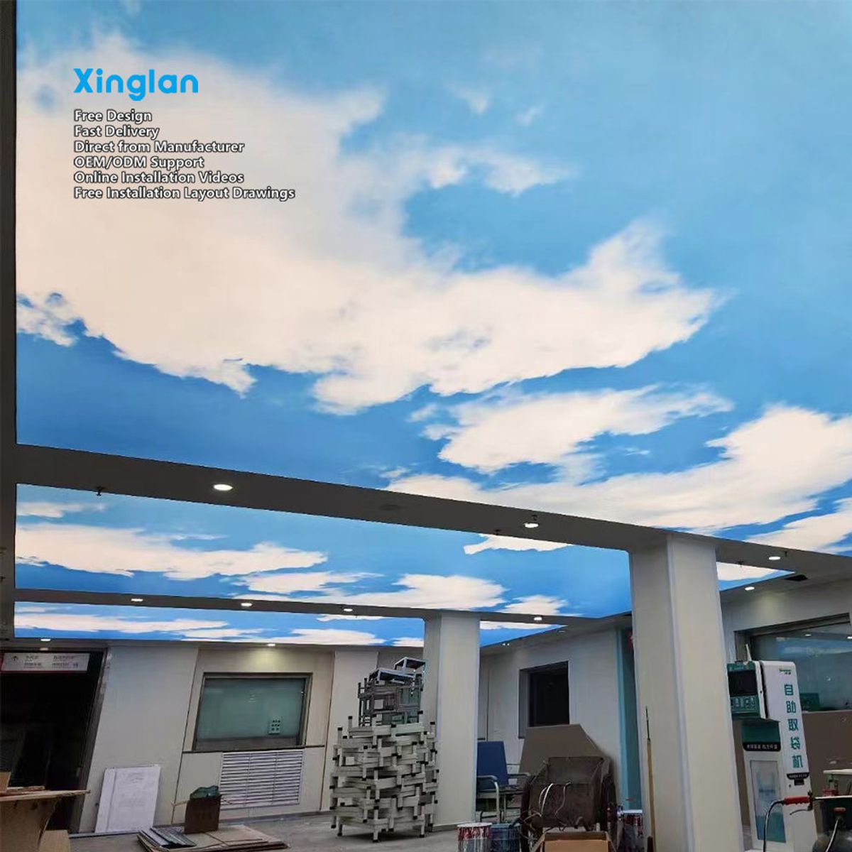 Ceiling Decor Fabric Stretch Fabric Ceilingstretch Ceiling Light Box Pvc Ceiling Film Led Light Box One-stop Solutions