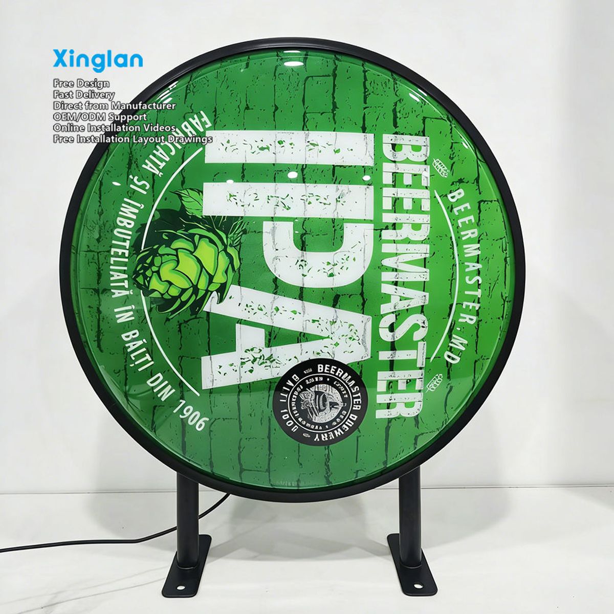 LED Rotating Advertising Light Boxes,Outdoor Store Signs,LED Rotating Advertising Light BoxesSignage, Custom