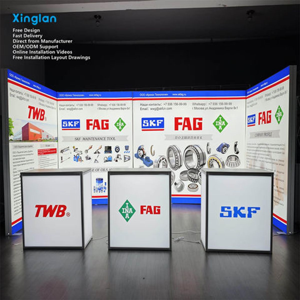 Folding SEG Lightbox Aluminum Alloy Frame LED Portable Design Water Resistant 3000 Lumens Quick-Install for Outdoor Use