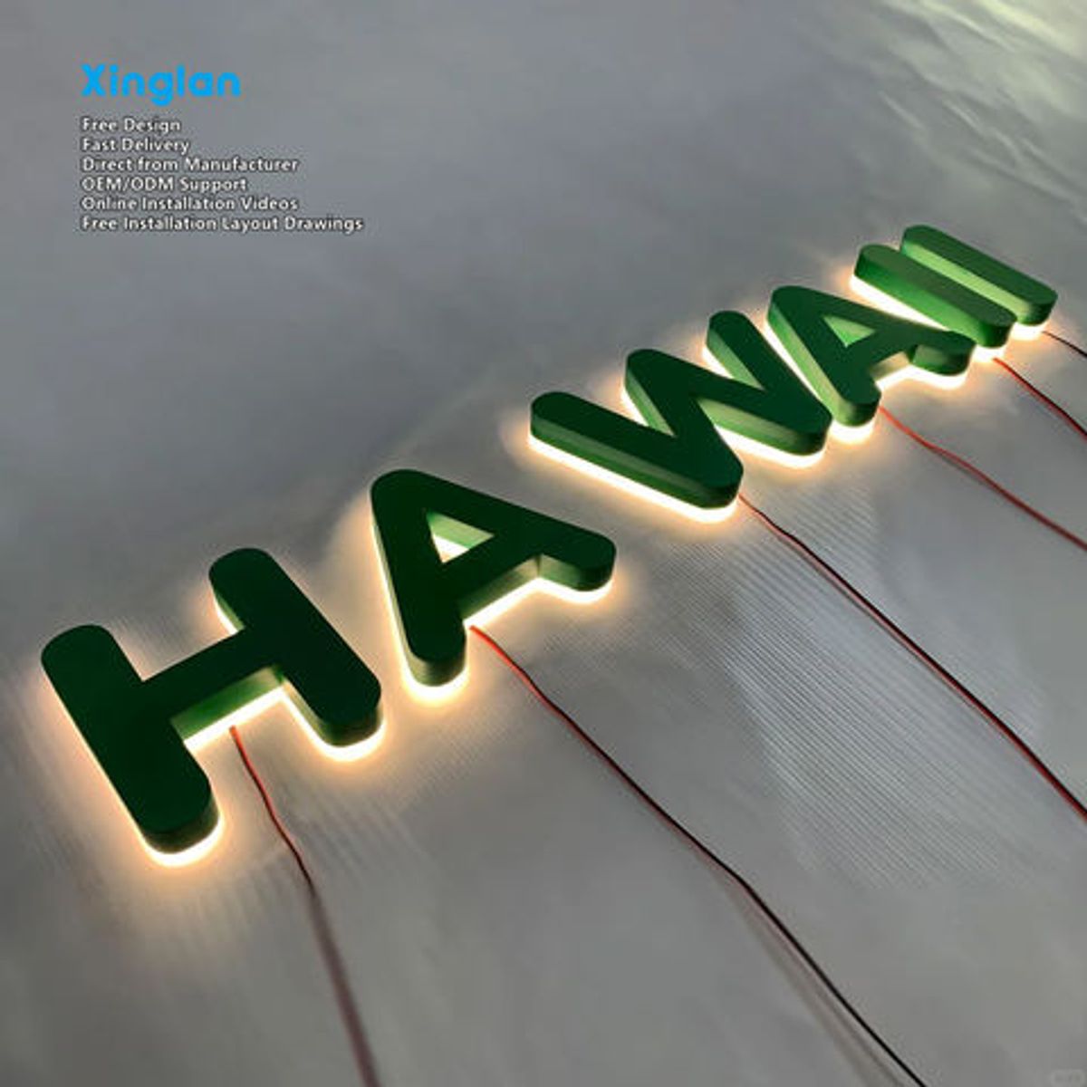 Metal Stainless Steel Backlit Letters Seamlessly Polished Acrylic Backlit Letters Custom Stainless Steel Signage