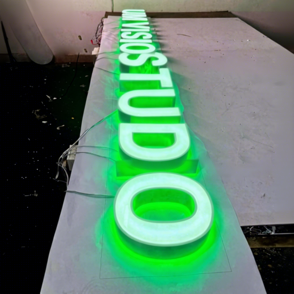 Custom Halo Lit Backlit Channel Letters LED Illuminated Sign 3D Business Logo Outdoor Storefront Advertising Sign