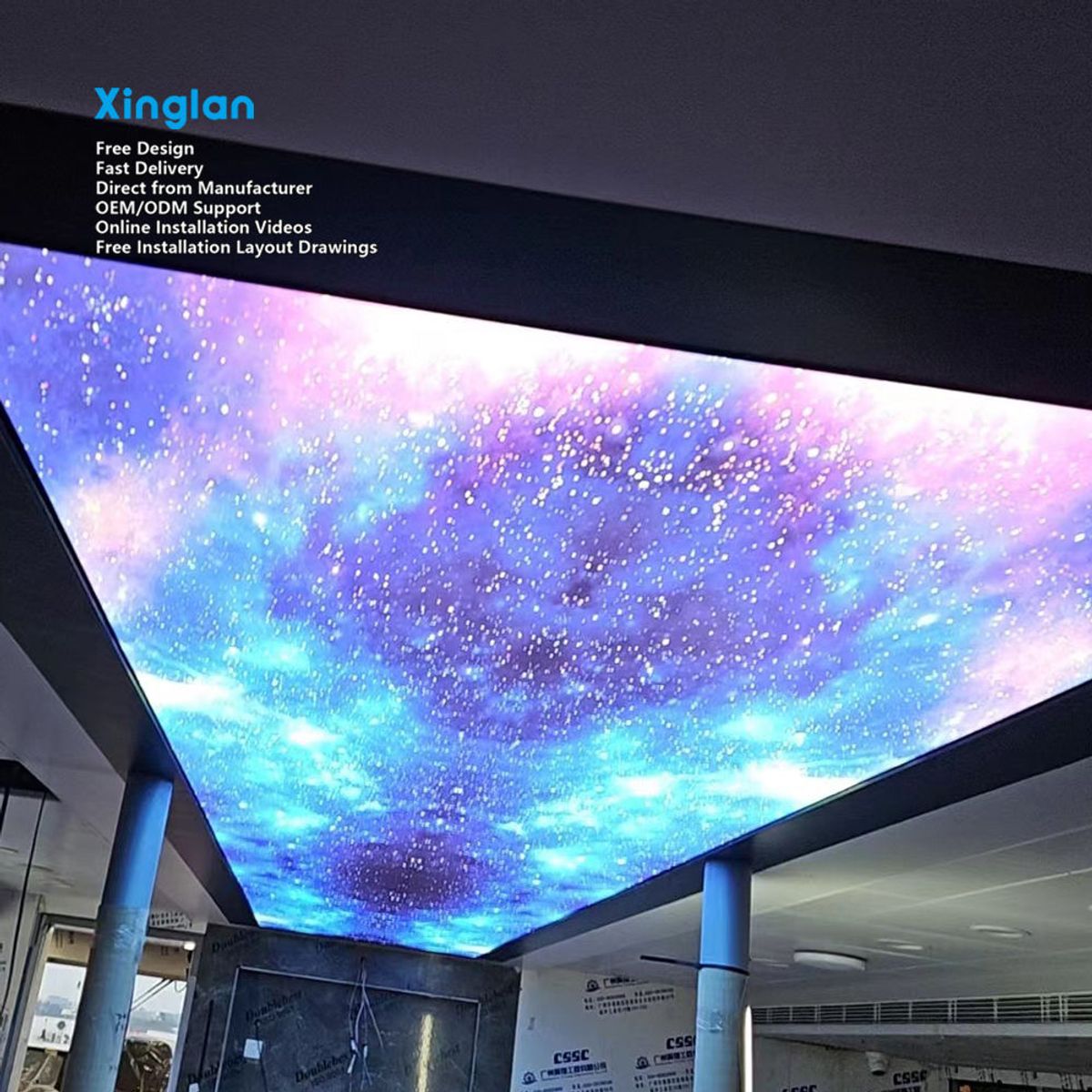 LED Light Box with Starry Sky Design; High Brightness; Suitable for Indoor/outdoor Ceiling Installation