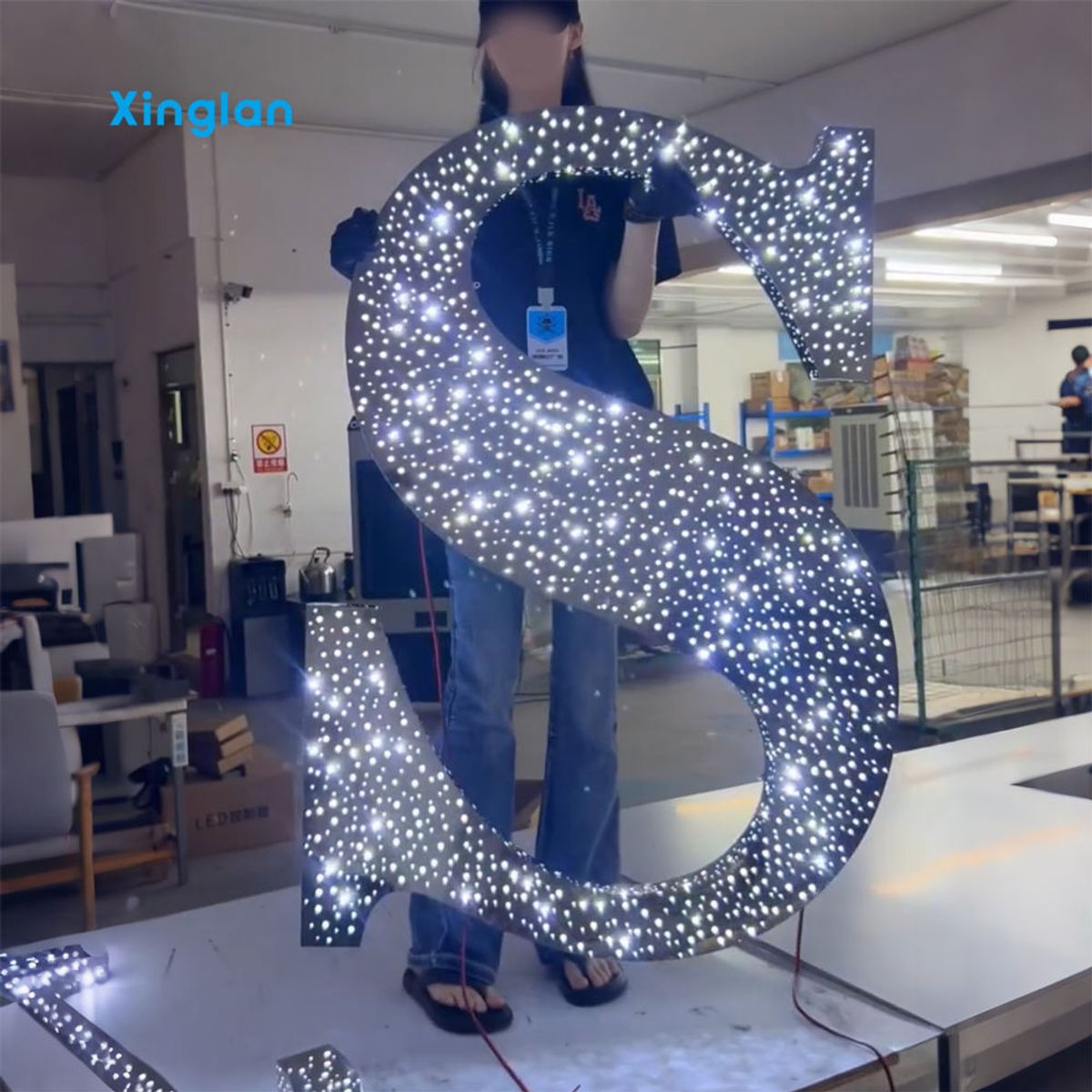 Custom Starry Sky RGB LED Perforated 3D Letter Sign Full Color Changing Store Logo Illuminated Advertising Sign OEM Supported