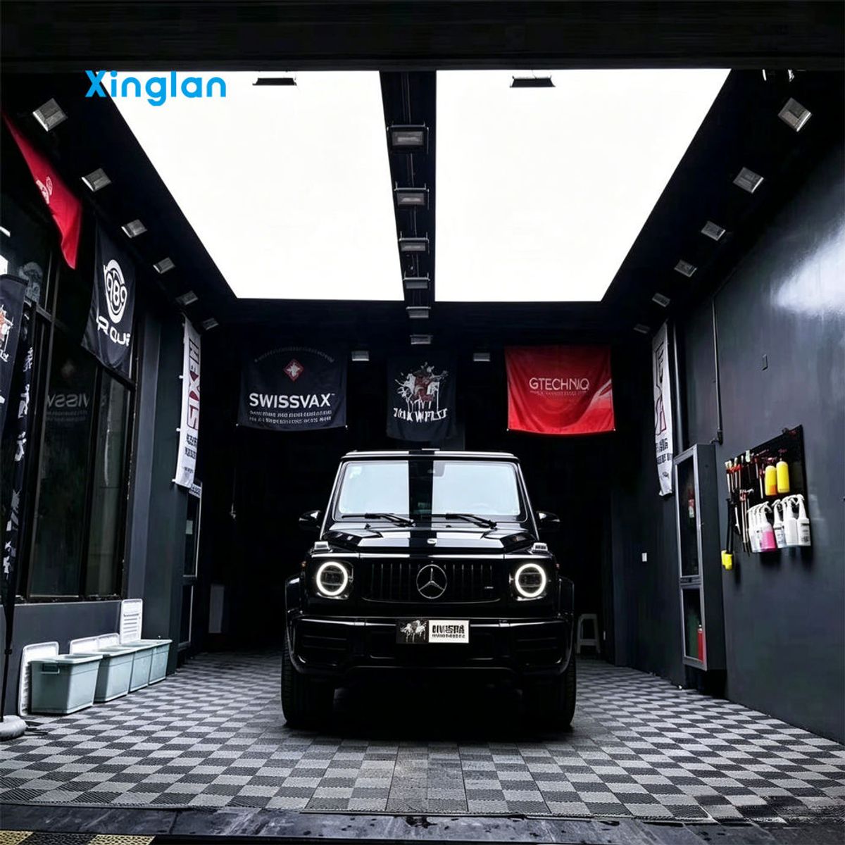 Car Detailing Garage Soft Stretch Ceiling Membrane High Light Transmission PVC Ceiling Film for Workshop