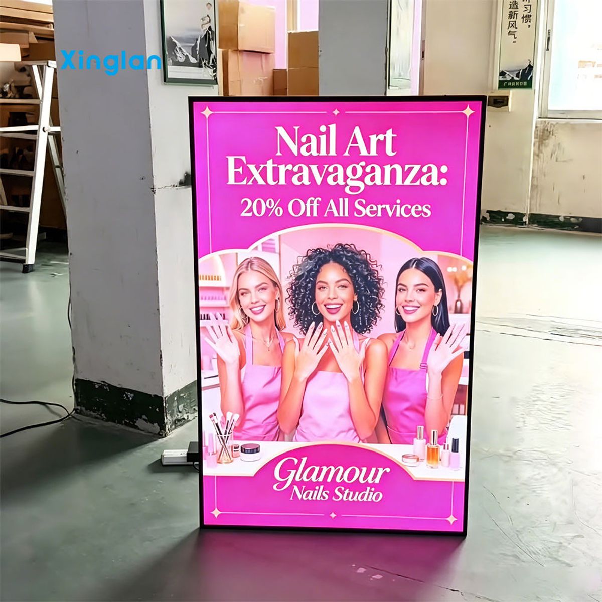 Ultra Thin Pull Out LED Poster Light Box Snap Frame Aluminum Advertising Display for Retail Store Shopping Mall