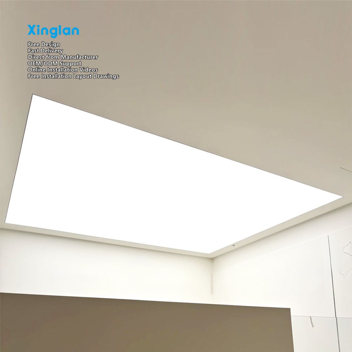 Custom Dynamic Illuminated Indoor Rectangle Aluminum Alloy Slim Frame LED Strip Lights Lightbox APP/Remote Control Gradient
