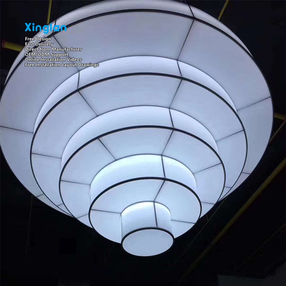 Custom-shaped PVC Fabric Light Boxes, Stretch Fabric Ceilings and Stretch Ceiling Membranes Are Suitable for Any Indoor Setting