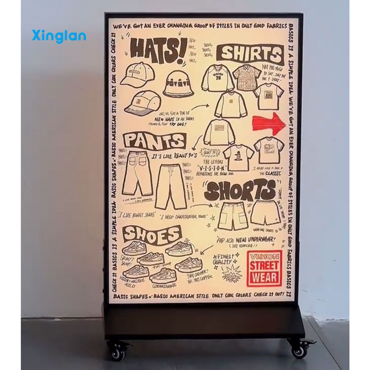 Roll-up Light Boxes, Advertising Light Boxes, Light Box Displays, Light Box Fabrics Suitable for Urban Fashion Retail Stores