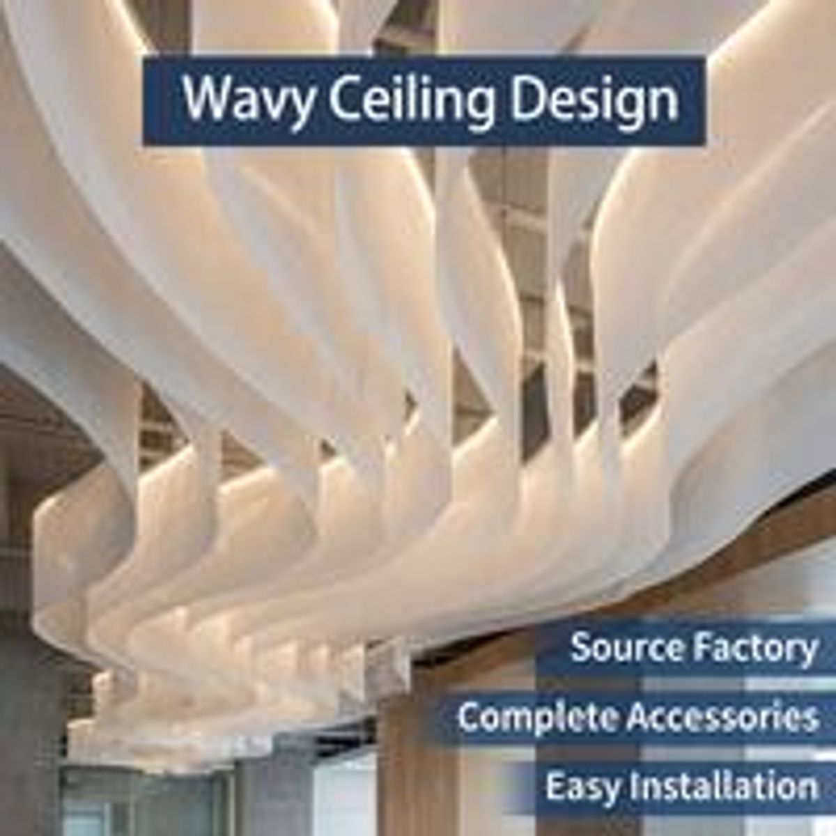 Manufacturer of Custom and Wholesale Wavy Ceiling Fabric, Artistic Ceiling Paper, and Creative Wavy Ceiling Decorative Paper