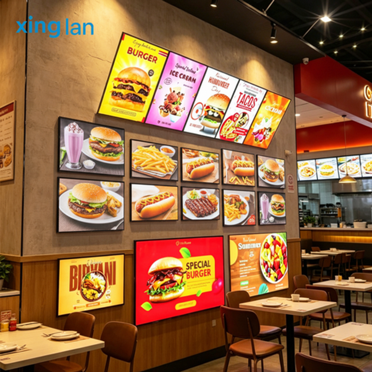 Led Menu Board Ultra Slim LED Light Box Aluminum Frame Advertising Display Light Boxes for Shop Menu Billboard
