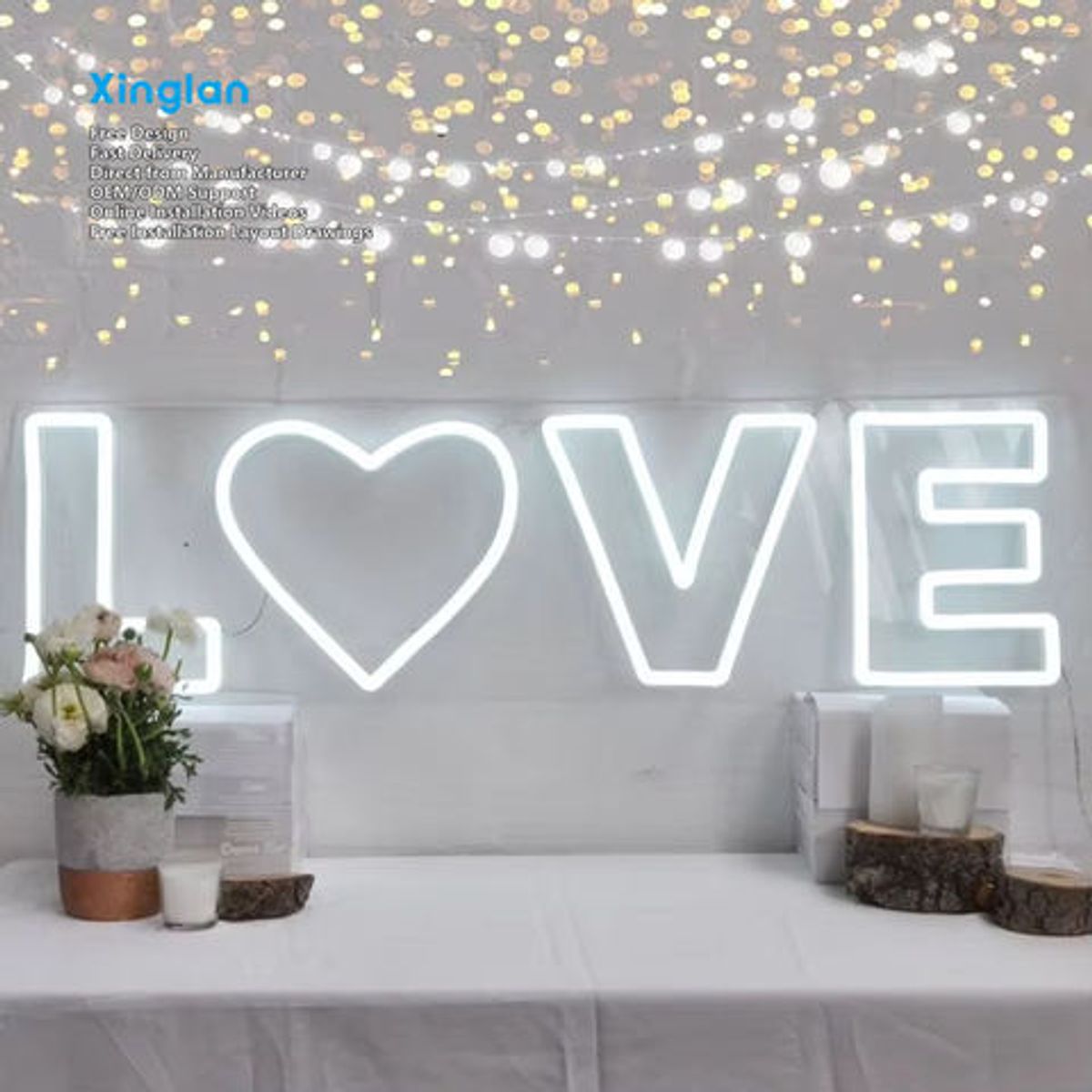 Personalized LED Neon Sign for Wedding Birthday Party Home Wall Art Decor Decor Custom LED Neon Sign