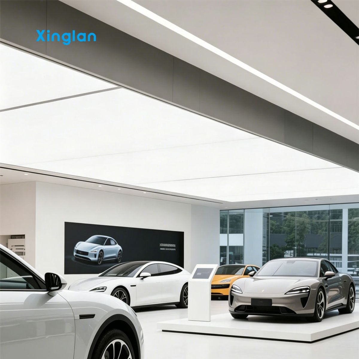 Car Beauty Station Led Light Exhibition Fabric Led Illuminated Outside Custom Size Specifications Wholesale Led Light Box