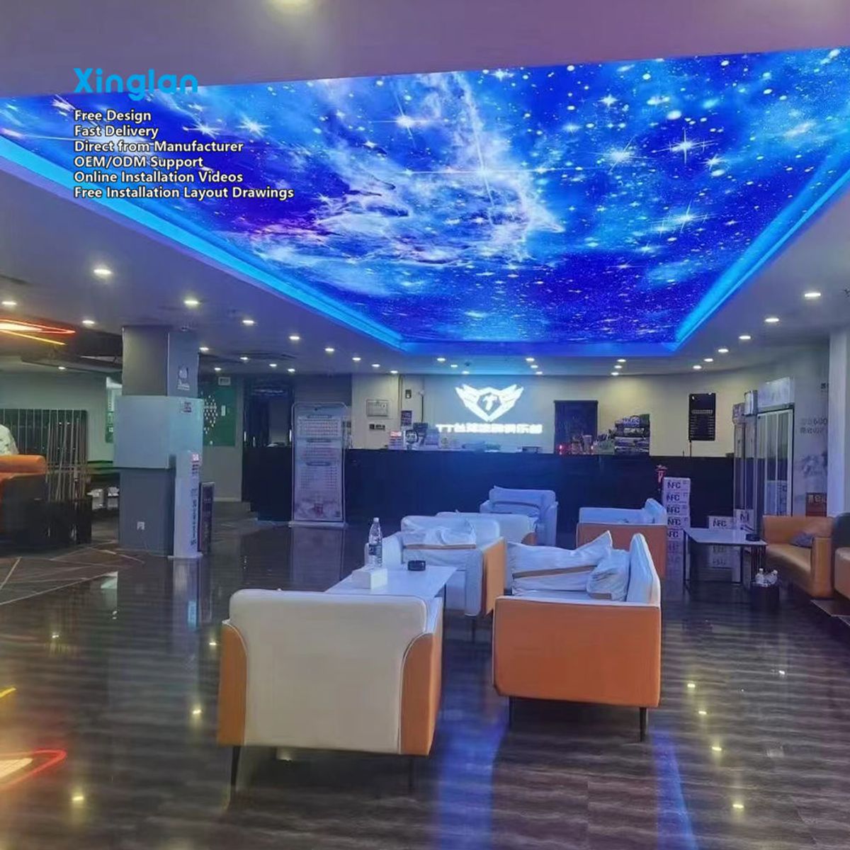 PVC Stretch Film, Stretch Fabric Ceiling Light Boxes, and Stretch Ceiling Film Suitable for a Variety of Settings