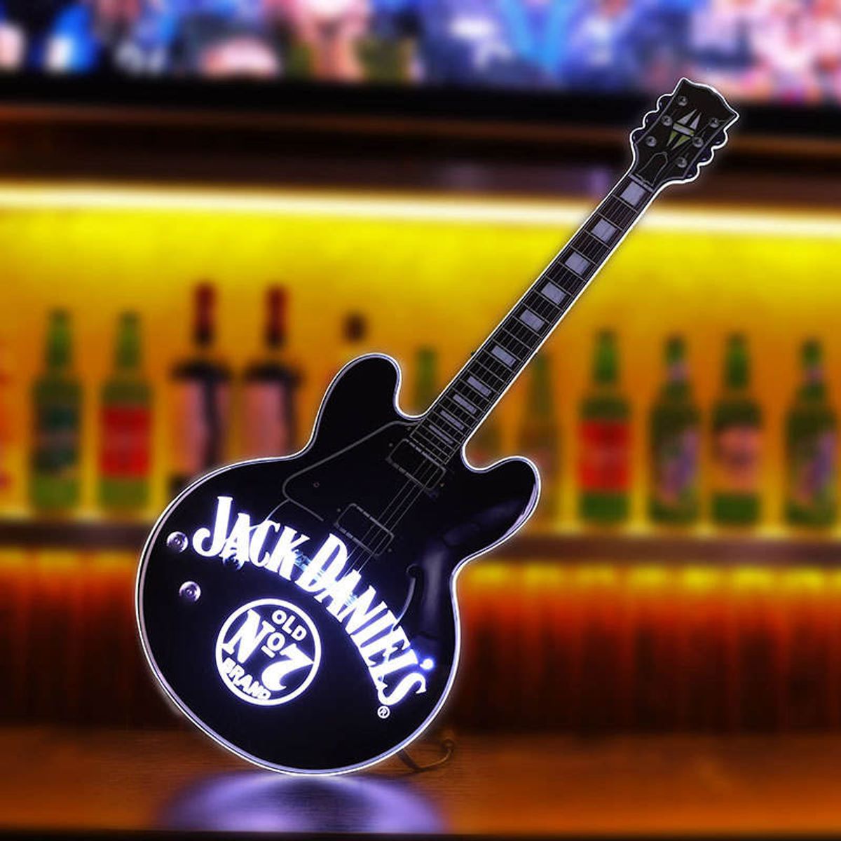 Neon Factory Wholesale UV-printed Irregular Ultra-thin Acrylic Display Boxes with Guitar Shape 10-year Lifetime
