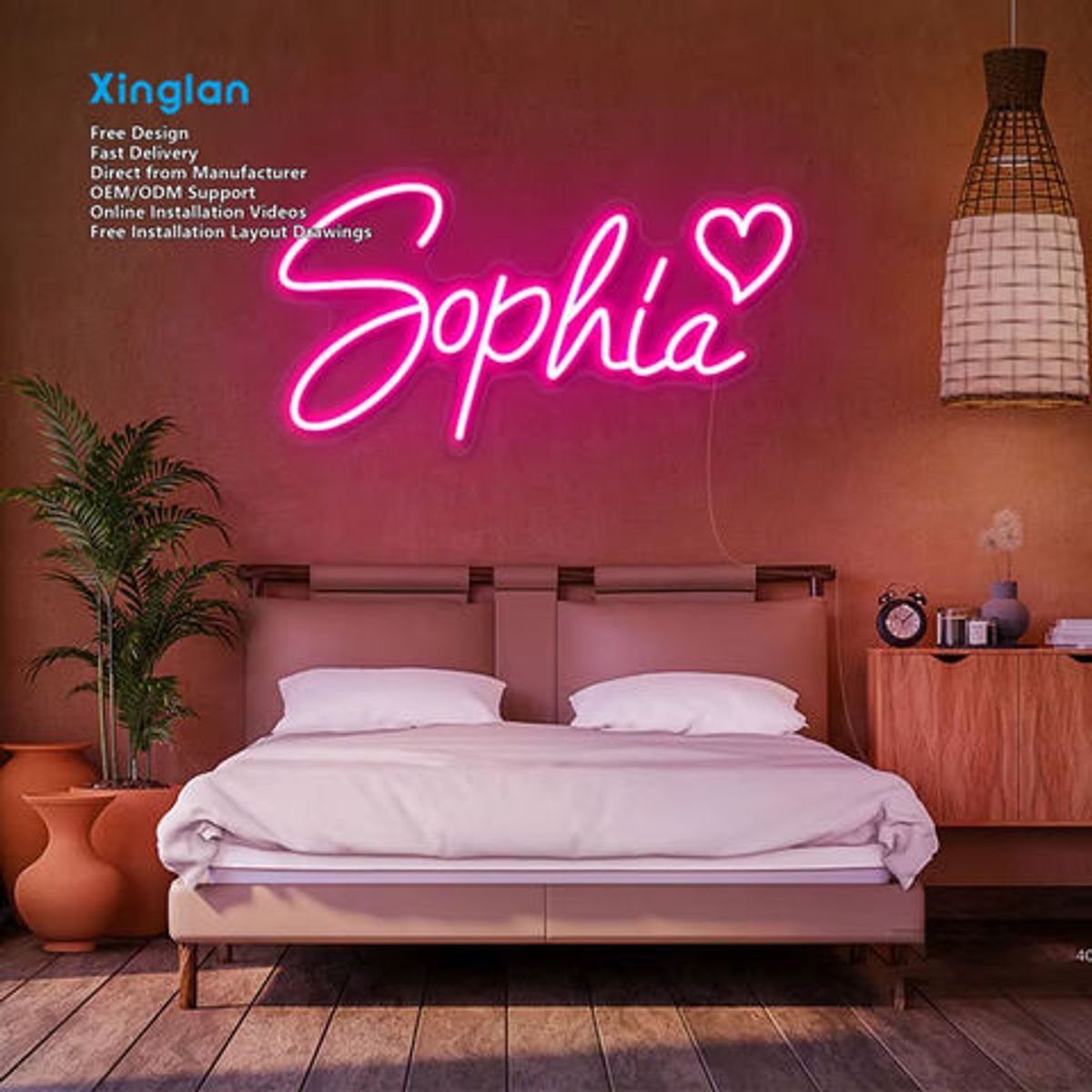 Custom Neon Sign LED Neon Light for Home Bedroom Wall Decor Wedding Party Shop Logo