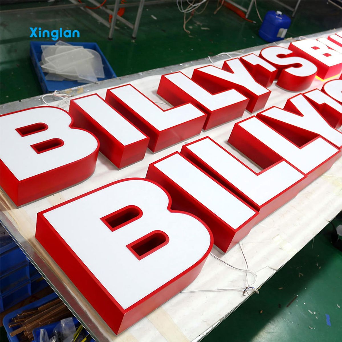 Factory Custom Light Emitting Diode 3D Channel Letters Front Lit Outdoor Waterproof Wall Mounted Illuminated Signs