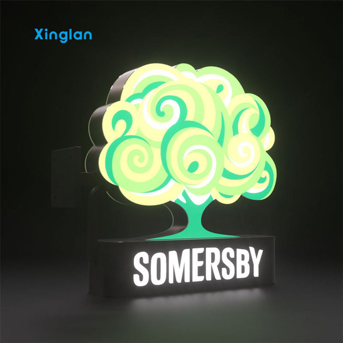 Factory Wholesale Custom Shape Leaf-Patterned UV-Curable LED Light Boxes Acrylic & Metal Frame