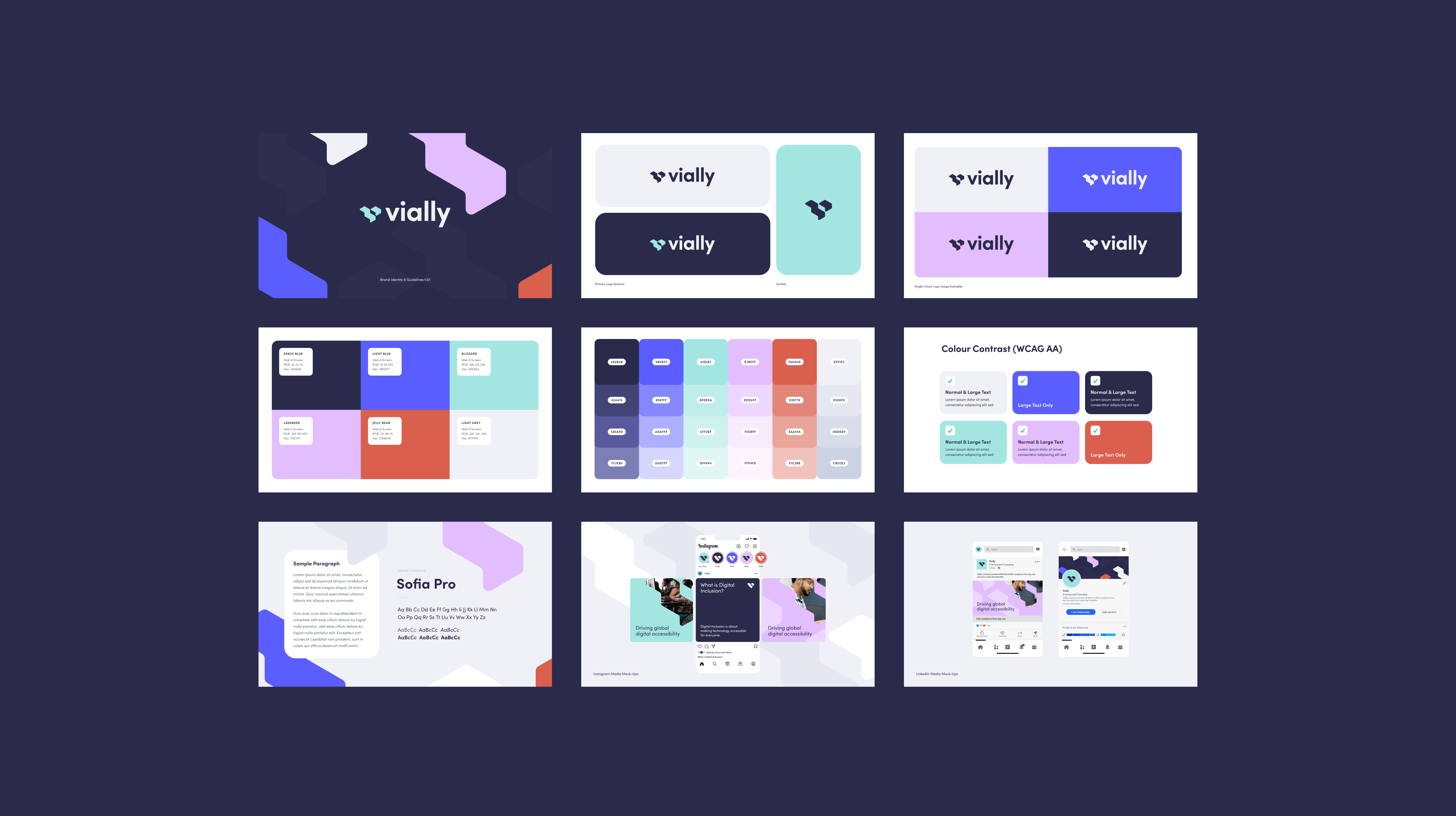 An overview of Vially's branding