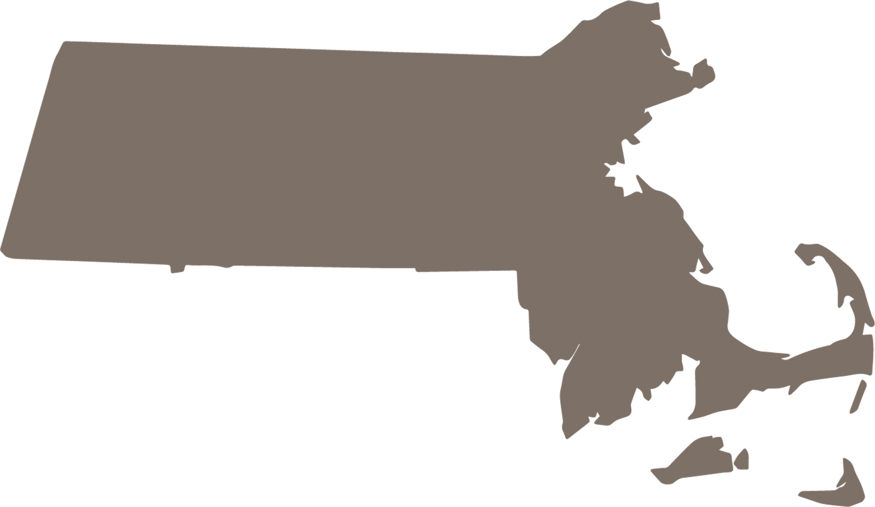 Massachusetts State Map Icon