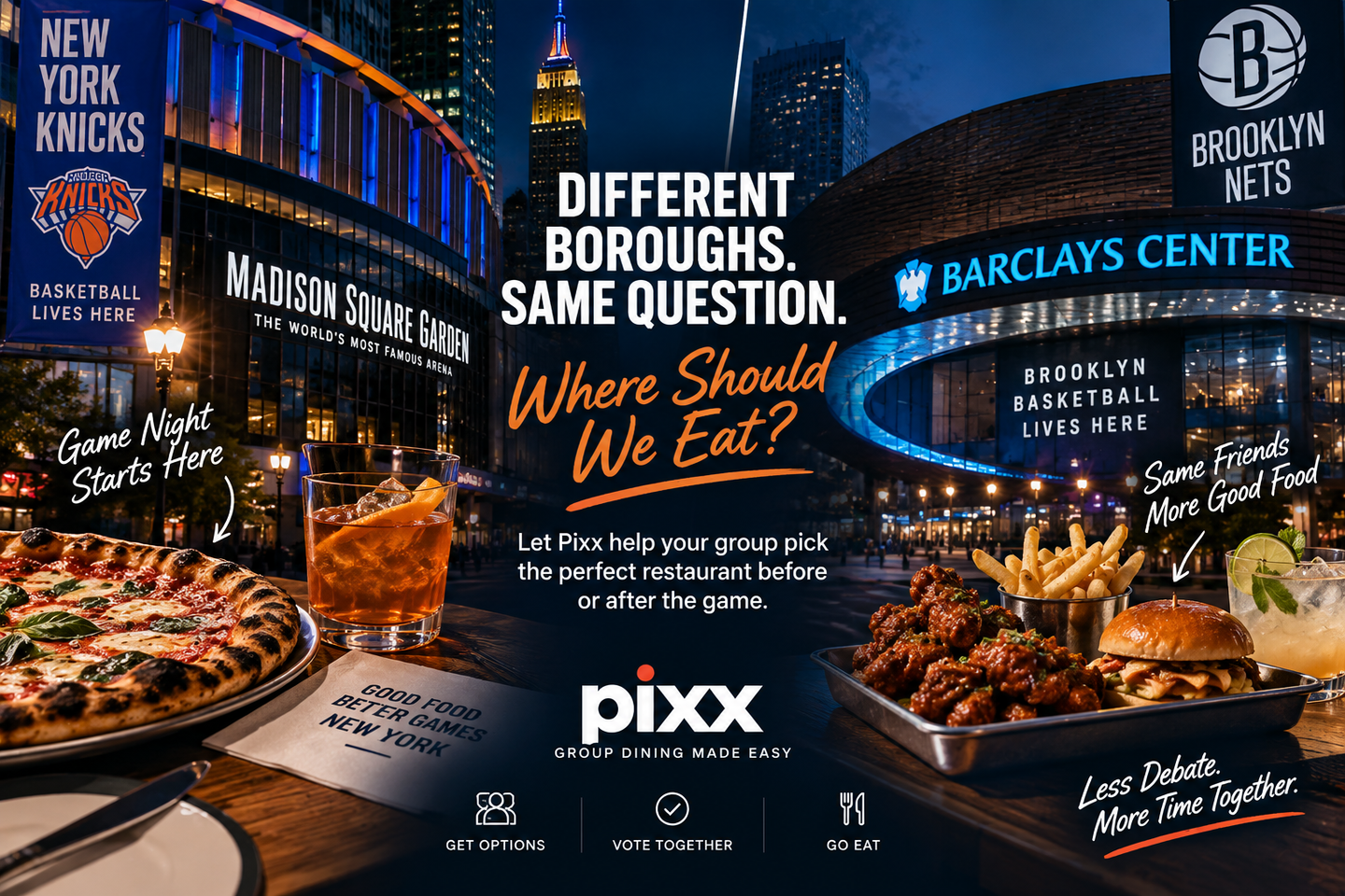Where to Eat Before Knicks or Nets Games in NYC 