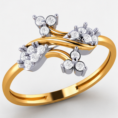 Blossom Vine Diamond Ring view 3