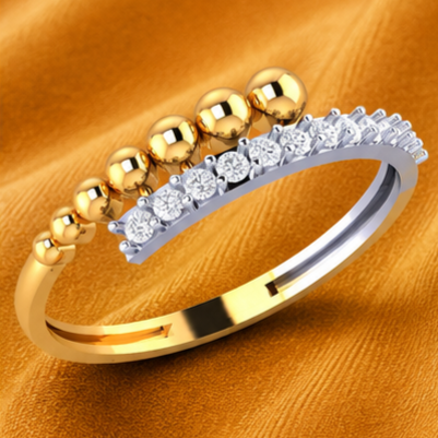 Celeste Beaded Diamond Ring