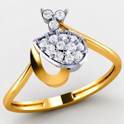 Celestia Bloom Diamond Ring view 3