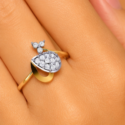 Celestia Bloom Diamond Ring view 2