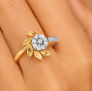 Elowen Floral Diamond Ring view 2