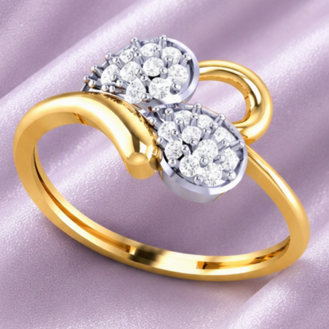 Twin Bloom Diamond Ring view 4