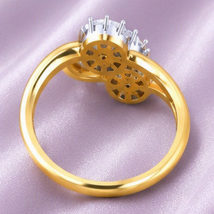 Twin Bloom Diamond Ring view 3